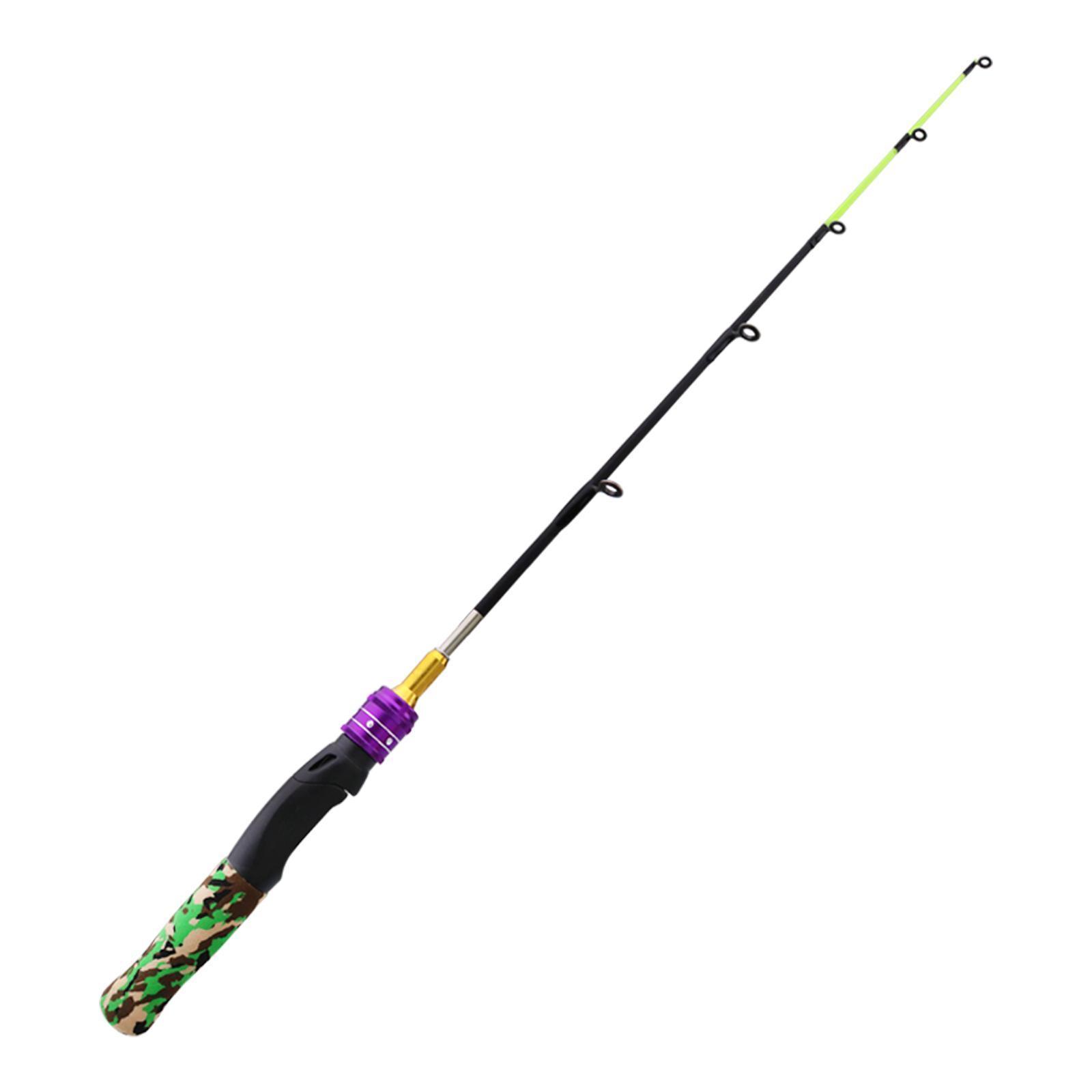 Lixada 61cm Ice Fishing Rod Portable Lightweight Winter Ice Fishing Rod Spinning Ice Fishing Pole Tackle Promo